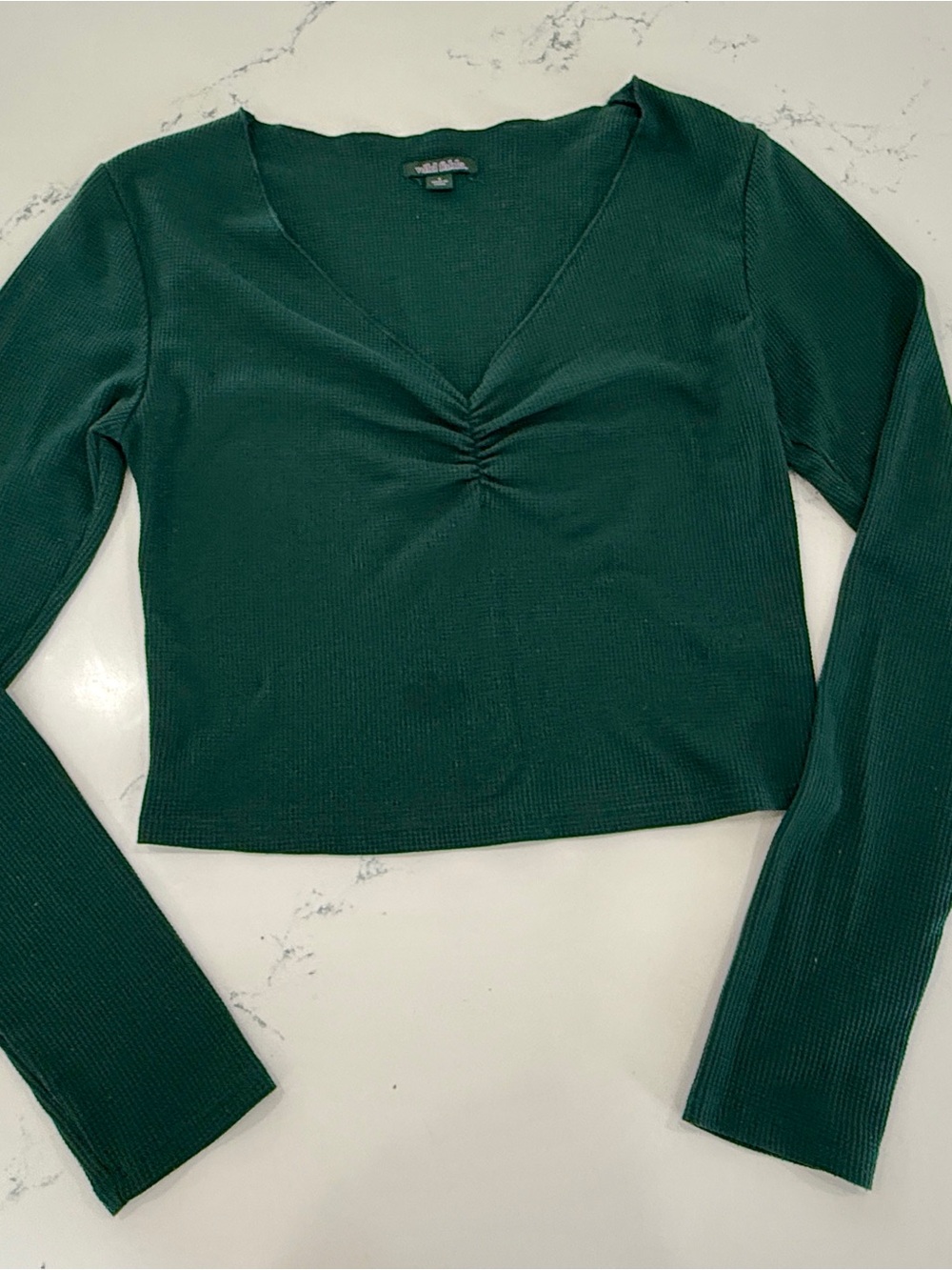Wild Fable Sage Green Waffle Knit Top